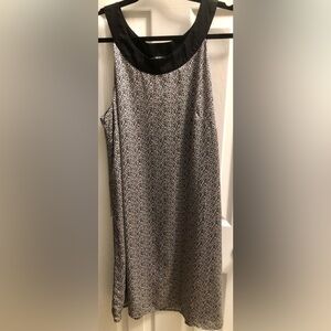 H&M black and white mid length dress